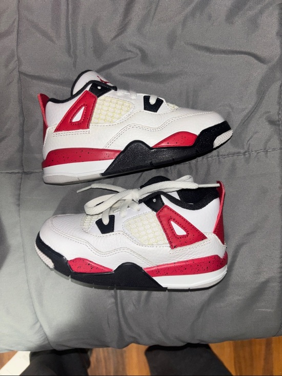 Jordan Other - J4 Kids White and Red Athletic Sneakers - Classic Retro Style